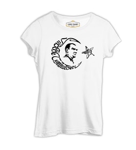 TC Atatürk Beyaz Kadın Tshirt
