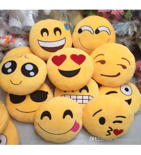 gülen surat ifadeli smiley 2 adet bez yastık - whatsapp tiktok facebook instgram ifade