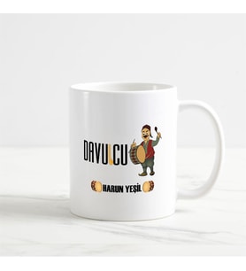 Davulcu Kupa Bardak (1. Tasarım) (Beyaz)