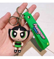 Powerpuff Girls Kızları Silikon Anahtarlık Mega Boy Çizgi Film Kahramanları Tatlı Oyuncak Şirin Aksesuar Araba Çanta Süsü Biblo Dekoratif Hediyelik Eşya