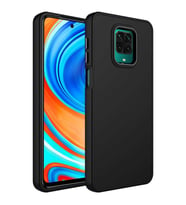 Xiaomi Redmi Note 9S Uyumlu Kılıf Metal Çerçeve ve Buton Tasarımlı Silikon Zore Luna Kapak