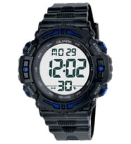 Quark Qu-339Gc-1 Dijital Kronometreli Alarmlı Takvimli Işıklı Erkek Kol Saati (Siyah)