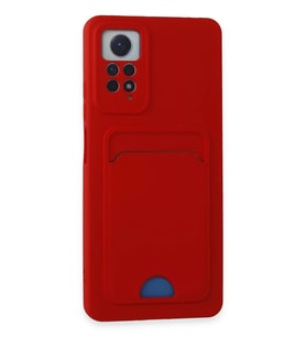 Durukar® Redmi Note 12 Pro 4G Kılıf Kelvin Kartvizitli Silikon - Kırmızı