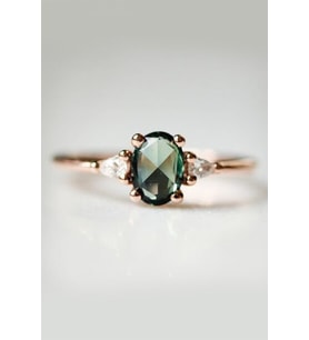 GREEN TOPAZ  SEVİLLA TEKTAŞ YÜZÜK  - Ak336