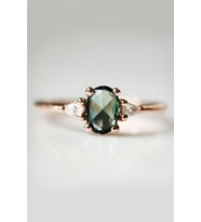 GREEN TOPAZ  SEVİLLA TEKTAŞ YÜZÜK  - Ak336
