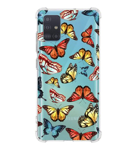 PrintiFy Samsung Galaxy A51 Uyumlu Water Color 2 Baskılı Şeffaf Köşe Korumalı Antişok Kılıf