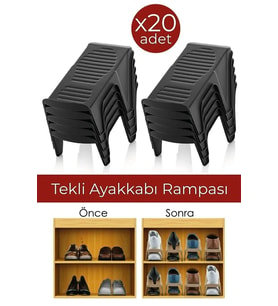 20'li Tekli Ayakkabı Rampası ile Düzenli ve Şık Dolaplar