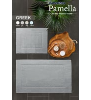 Merinos Pamella 2 Li Banyo Paspas Takımı Greek Gri