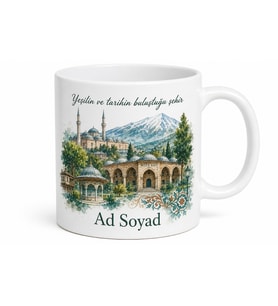 Bursa Şehir Temalı Tasarım Baskılı Kupa Bardak Hediye Porselen Mug