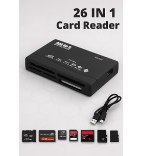 VİP Çoklu Kart Okuyucu 43 In 1 Usb Sd Sdhc Mini Micro Sd M2 Mmc Xd Cf