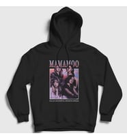 Presmono Unisex Siyah Poster K-Pop Mamamoo Kapüşonlu Sweatshirt 274067tt