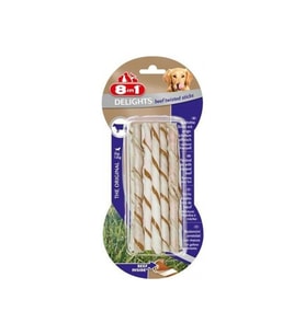 8 IN 1 Delights Bones Köpekler İçin Biftekli Twested Sticks 10'lu