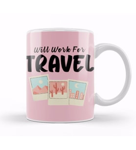 funny Travel gift design lover Trippin Wanderlust Journey Adventurer Vacation Kupa Bardak Porselen