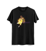 Kobe Bryant Resim Baskılı Siyah Tshirt 