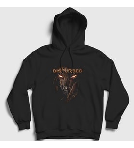 Presmono Unisex Siyah Immortalized Disturbed Kapüşonlu Sweatshirt 61092tt
