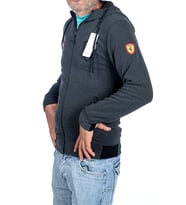 3 iplik Likrali Kapsonlu Sweatshirt (Gri)