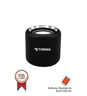 Torima D12 Taşınabilir Kablosuz Bluetooth Hoparlör Siyah