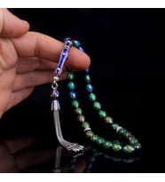 ZİRKON TAŞ GÜMÜŞ SET RENK DEĞİŞTİREN HİS TAŞI TESBİH (Karışık)