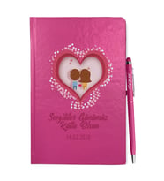 Sevgililer Gününe Özel Pembe Defter Kalem & Hediye Seti 32