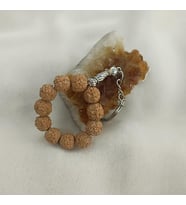 Tesbih Anahtarlık 11 li 10 mm Doğal Rudraksha Rudraşka Mini Tesbih