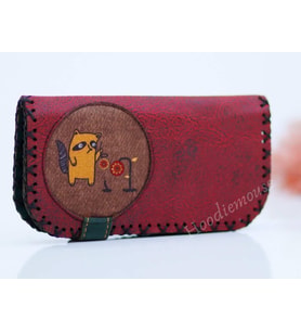 Rakun Figürlü Büyük Cüzdan Etnik Bohem Retro Vintage Style - BORDO