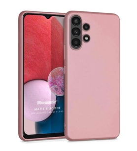 Microsonic Matte Silicone Samsung Galaxy A13 4G Kılıf Rose Gold