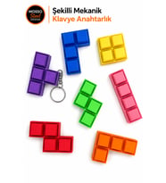 Şekilli Mekanik Klavye Anahtarlık – Tetris Klavye Anahtarlık – Klik Sesli Fidget Mekanik Switch Keychain