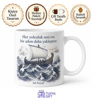 Odysseus Gemi ve Sirenler Çizimli Kupa Bardak Mitoloji Hediye