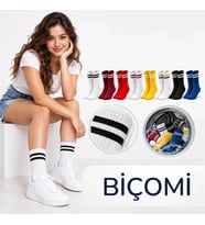 Biçomi 8'li Unisex Günlük & Kolej Çorap Seti – Gün Boyu Kaymayan, Nefes Alan Pamuklu Soket Çorap