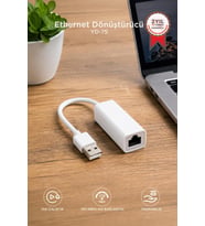Torima Ethernet Dönüştürücü USB 2.0 Çevirici Adaptörü YD75 Beyaz