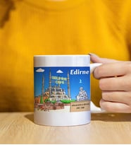Edirne Tasarımlı Beyaz Kupa