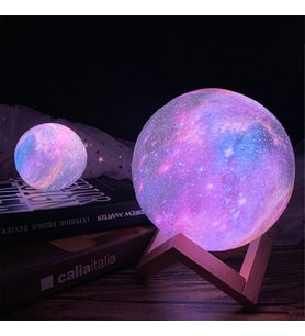Kişiye Özel Ayaklı 3D Galaksi Gece lambası 12cm