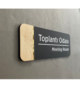 Meşe Serisi Toplantı Odası Kapı İsimliği