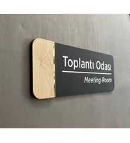 Meşe Serisi Toplantı Odası Kapı İsimliği