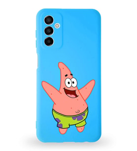 Samsung Galaxy M23 Uyumlu Lansman Kılıf Altı Kapalı İçi Kadife  Patrick Yıldız Tasarımlı  Kapak (Şeffaf)