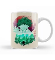 My Hero Academia Minimalist Silhouette Deku Kupa Bardak Porselen