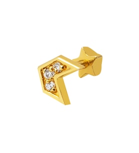 Yön 14 Ayar Altın Tragus Küpe