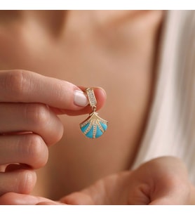 14 Ayar İstiridye Charm Uç ( Bilezik-Kolye)