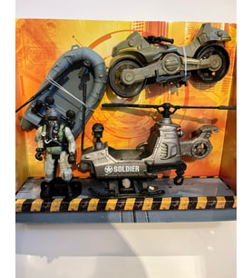 Kutulu Asker Seti Helikopter Bot Motorsiklet 4' lü Set (Çok Renkli)
