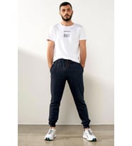 Erkek Siyah Içi Polarlı Slim Fit Paça Lastikli Jogger Eşofman Altı  (Lacivert)