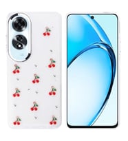 Coverzone Oppo A60 ile uyumlu K?l?f Airbag K�?eli 2mm Kamera �?k?nt? Korumal? Simli ?effaf Bask?l? Z-Kutup Kapak Kiraz