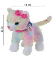 Peluş 30 Cm Pembe Tokalı Kedi (Karışık)