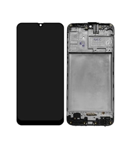 Samsung Galaxy M21 M215F ile Uyumlu Oled Ekran Dokunmatik Çıtalı (Siyah)