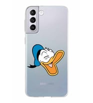 Samsung Galaxy S21 Plus Kapak Donald Duck Tasarımlı Şeffaf Silikon Kılıf