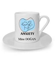 İsme Özel Türk Kahvesi Fincanı Seti - Anxiety