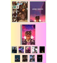 Juice wrld Poster A3 ,2 adet defter A4 1adet , fotokart 9 adet