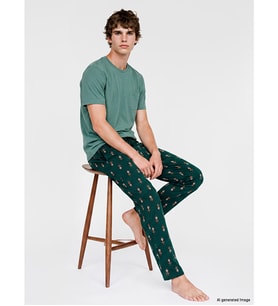 LC WAIKIKI Yeşil Regular Fit Erkek Pijama Alt