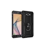 Samsung Galaxy J7 Kılıf Sofya Yüzüklü Silikon Kapak - Siyah
