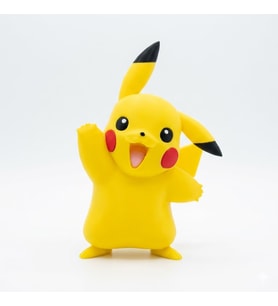 Pikachu Pokémon Figürü – 3D Baskı Dekoratif Koleksiyon Figürü – Anime Masaüstü Dekoru (SarıBeyaz)