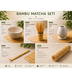 Kahve Kapında Matcha Başlangıç Seti – Geleneksel Japon Çay Seremonisi Için 5 Parça